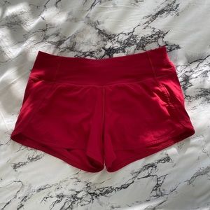 Run Times Short 4” in Persian red in size 6